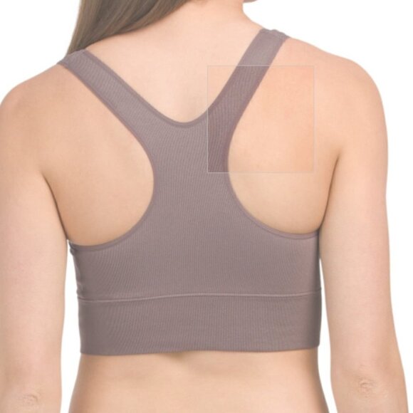 MAIDENFORM Seamless Lounge Bra Large Sparrow (Purple Brown) NWT - Picture 2 of 11